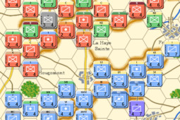 Screenshot of one of the Napoleon's Last Battles games in progress.