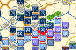 Screenshot of a game of The Waterloo Campaign in progress.